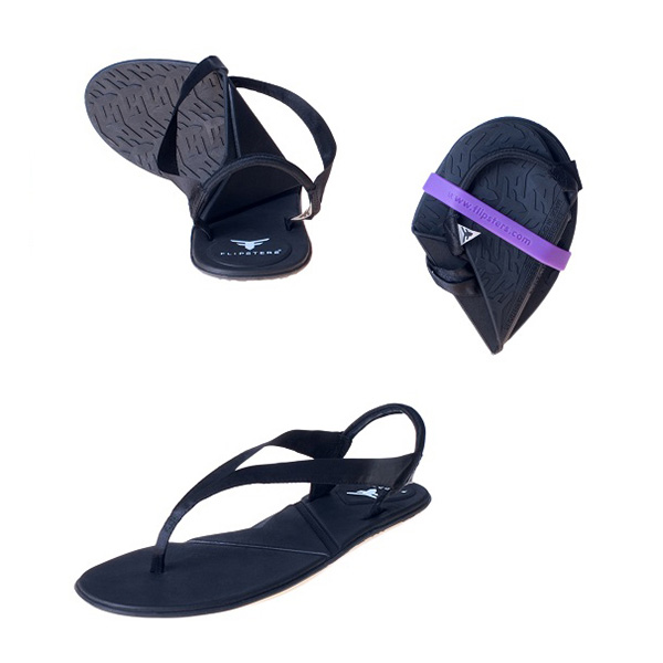 Flipsters fold up footwear